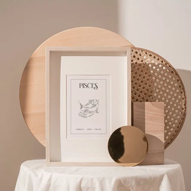 Pisces minimalist print | Pisces gift | Pisces star sign | Pisces Zodiac print | minimalist Pisces print | Pisces Astrology | Zodiac Art