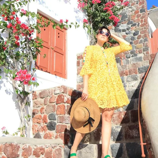 Eivissa midi dress - Sunflower Yellow