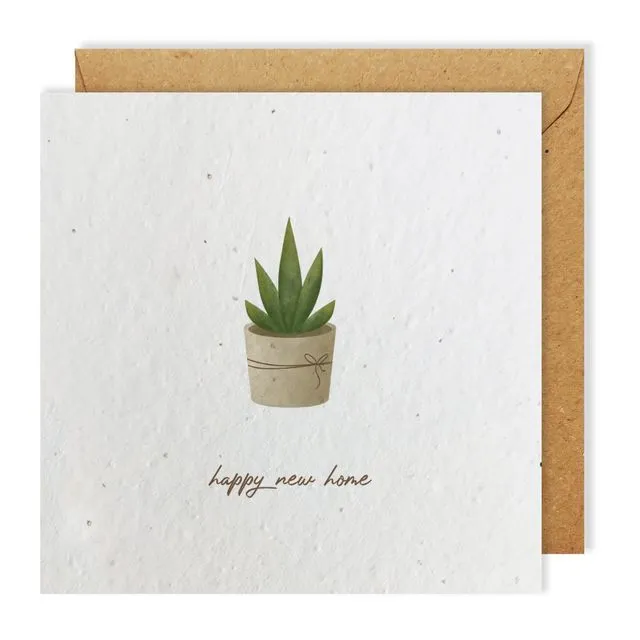New Home greeting card bloom seed paper pack of 10