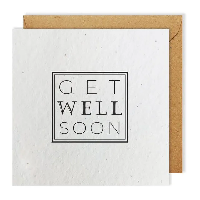 Get Well Soon greeting card bloom seed paper pack of 10
