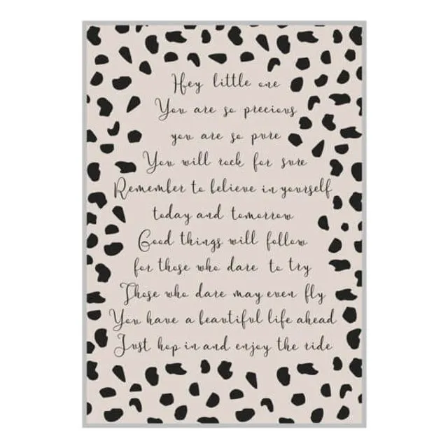 HEY LITTLE ONE baby card