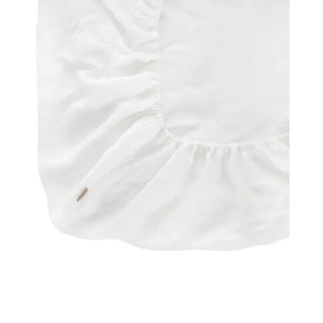 CARLA shaped linen sheet - Natural White