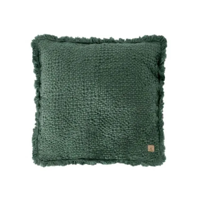 BEDA linen waffle cushion cover, 50 x 50 cm - Green