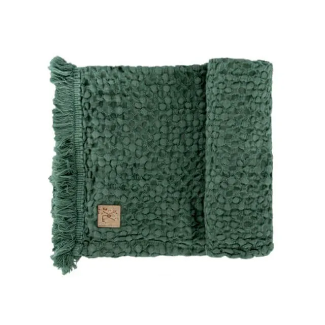 BEDA linen waffle towel - Green