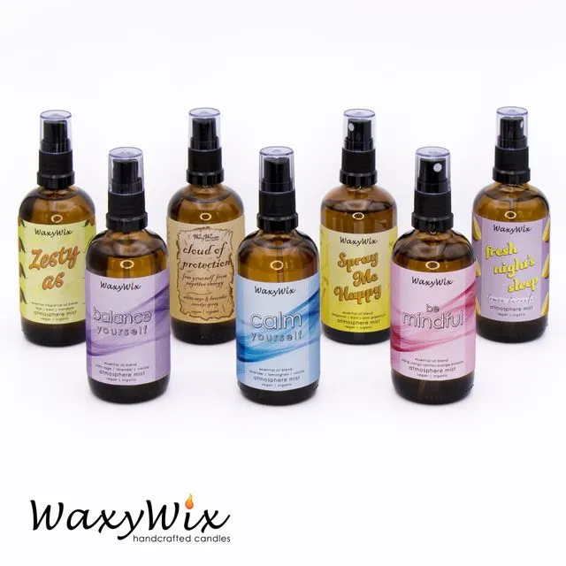 Room spray bundles - essential & fragrance oil room mist in 100ml amber bottle