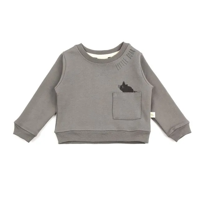 Sweater Marli kids top- Wooden Grey