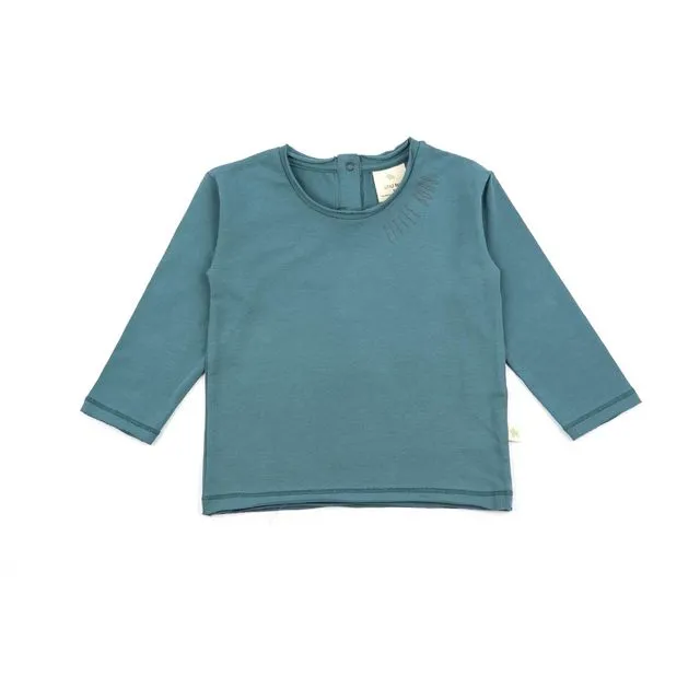 Long sleeve signature kids top- Forest Green