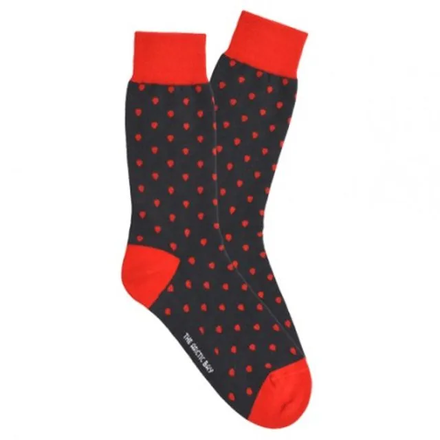 Strawberry Socks - Dark Grey
