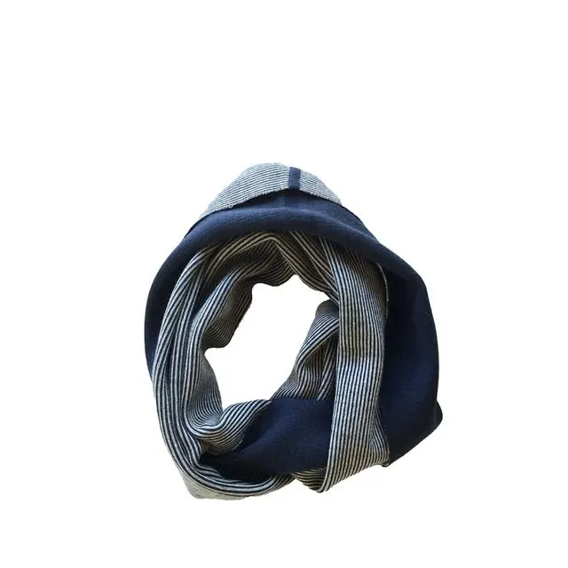 Round scarf - blue/grey