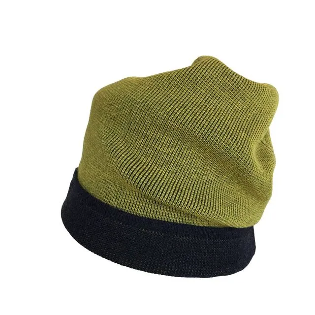 Beanie hat - anthracite/yellow