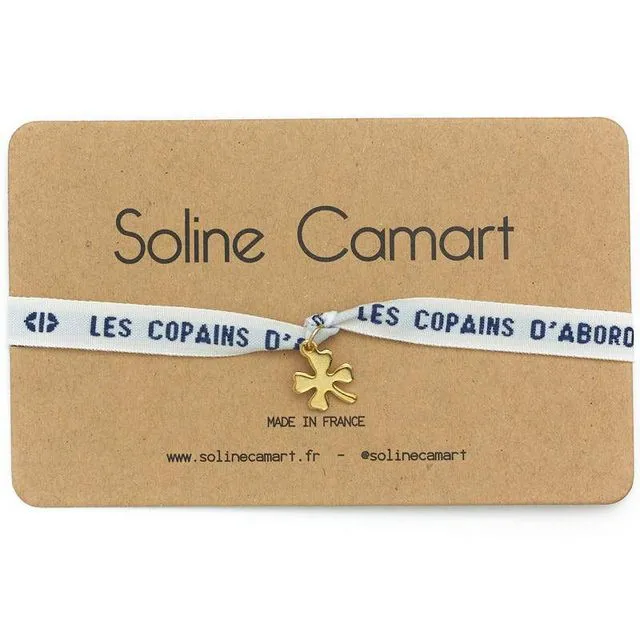 Bracelet : Les copains d'abord with golden clover