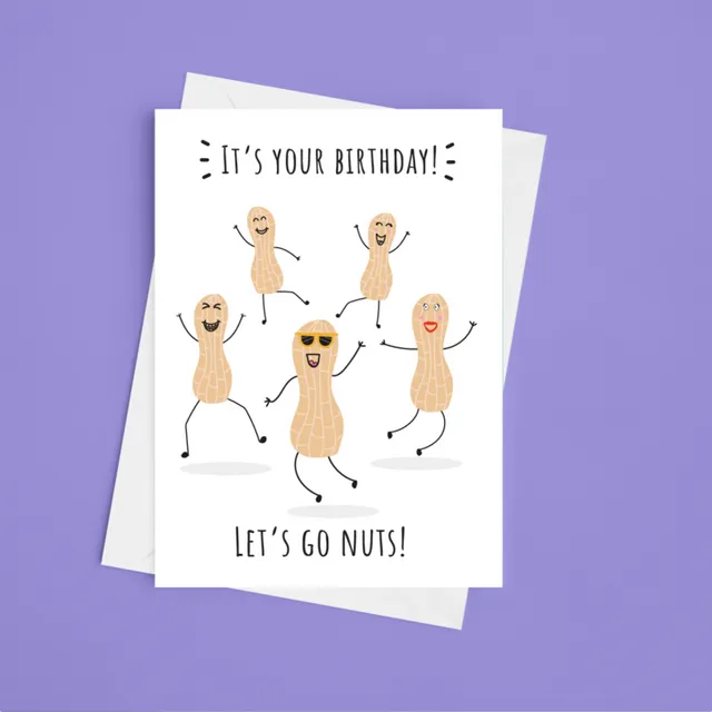 Let's Go Nuts - A5 Greeting Card