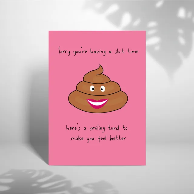 Smiling Turd - A5 Greeting Card