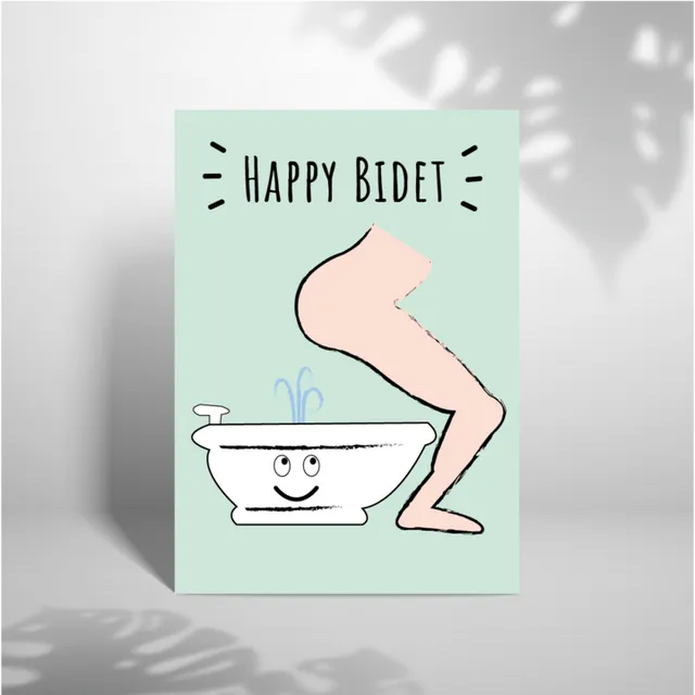 Happy Bidet - A5 Greeting Card