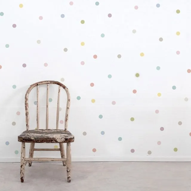 Regular Dots pastel colours wall stickers