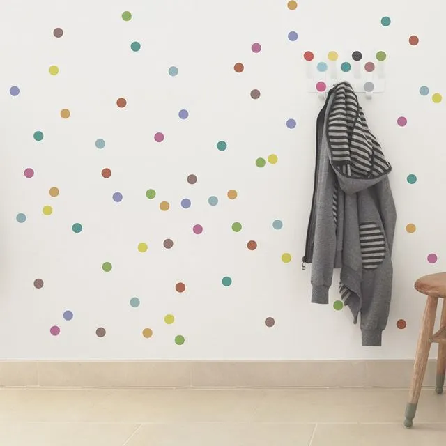 Regular Dots bright colours wall stickers