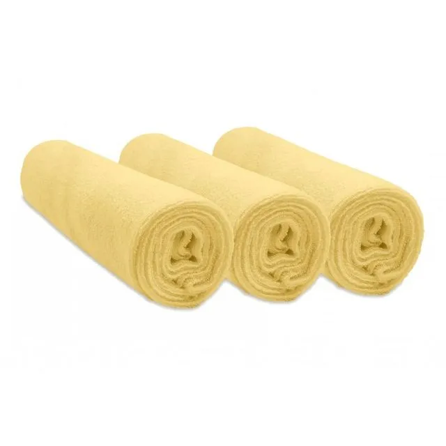 Changing mat cover 50x70 50x75 Cotton terry (Set of 3) - Straw Yellow