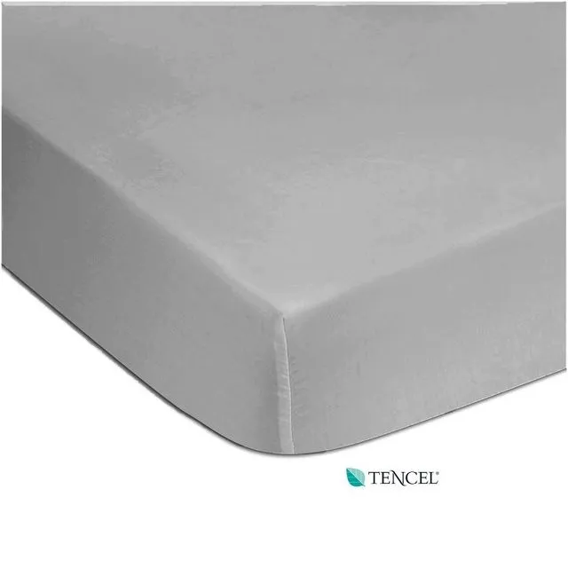 Fitted sheet, Mattress protector 2 in 1 40x80 Waterproof Tencel - Grey