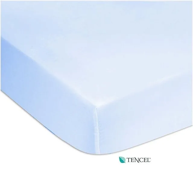 Fitted sheet, Mattress protector 2 in 1 40x80 Waterproof Tencel - Sky kids