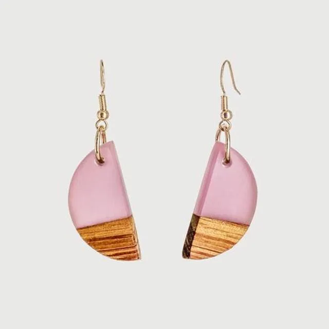 'Luna-Pink' Drop Earrings