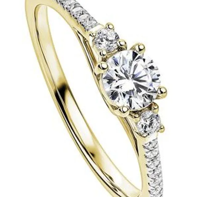 The Olivia Ring - Created Brilliance 9ct Yellow Gold