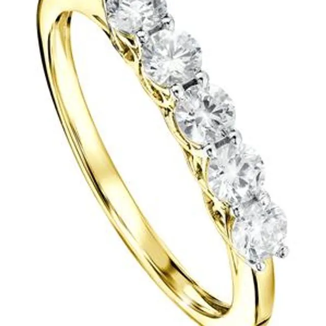 The Elsie Ring - Created Brilliance 9ct Yellow Gold