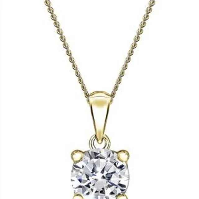The Sylvia Pendant - Created Brilliance 9ct Yellow Gold 0.50ct