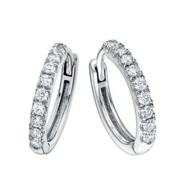 The Julia Earrings - Created Brilliance 9ct White Gold 0.32ct