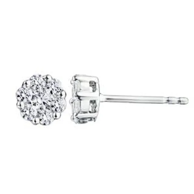 The Ava Earrings - Created Brilliance 9ct White Gold 0.50ct