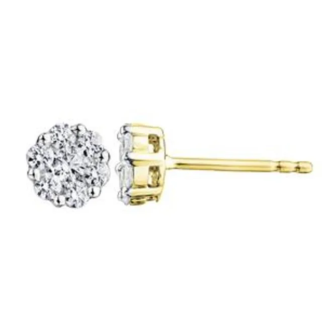 The Ava Earrings - Created Brilliance 9ct Yellow Gold 0.50ct