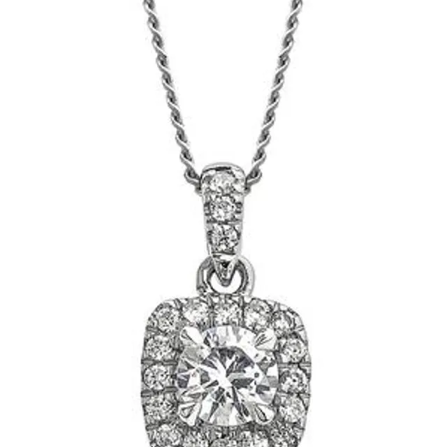 The Zoey Pendant - Created Brilliance 9ct White Gold 0.33ct