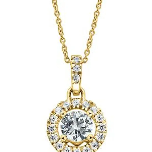 The Ana Pendant - Created Brilliance 9ct Yellow Gold 0.33ct