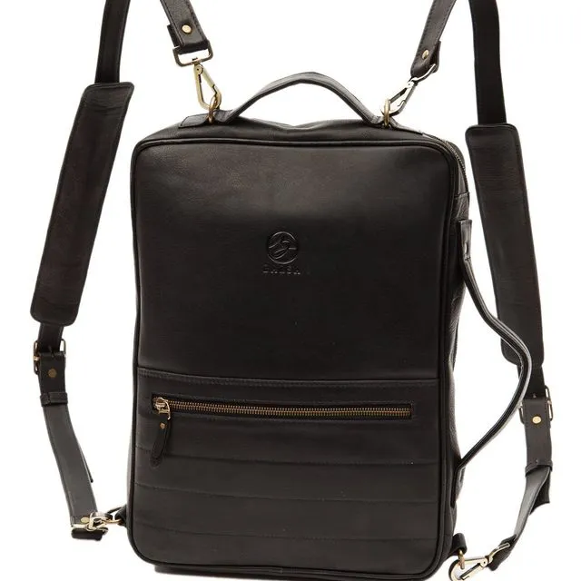 Bifuncional Briefcase and Backpack - Black