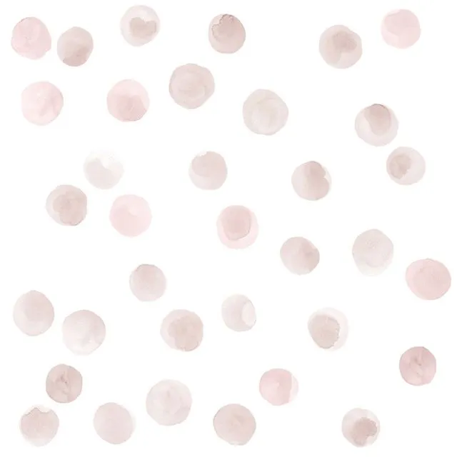 Watercolor dots wall sticker Pink