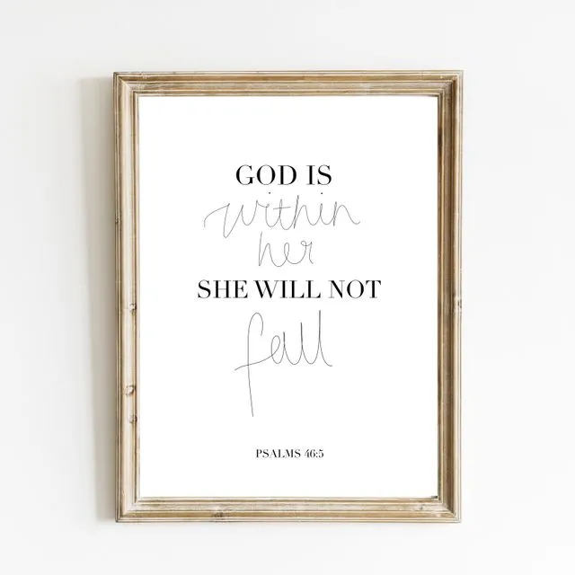 God Is Within Her Print