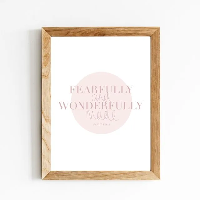 Fearfully and Wonderfully Print - Pink