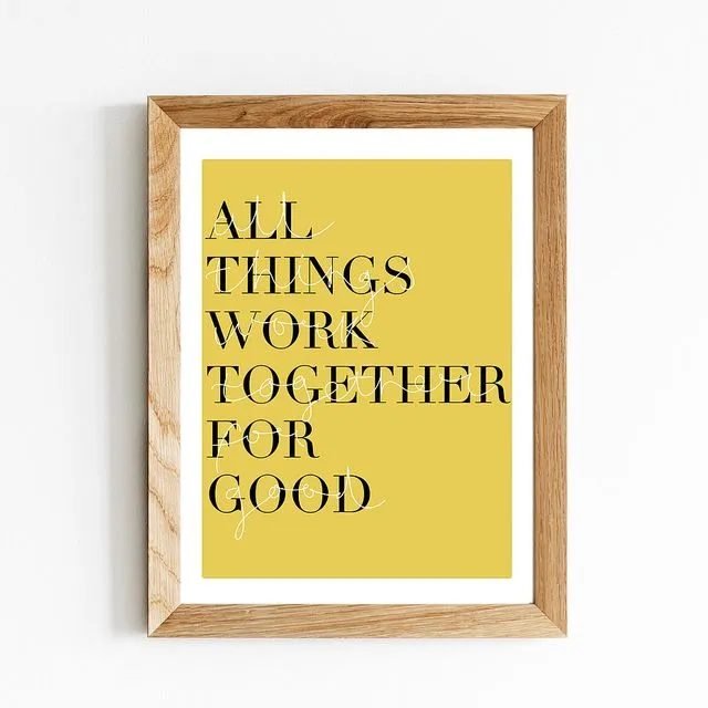 All Things Work Together For Good - Gold
