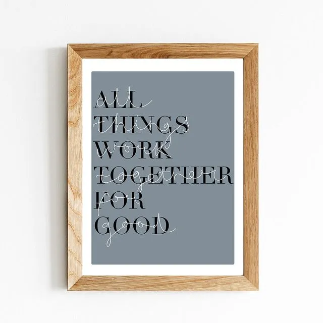 All Things Work Together For Good - Black