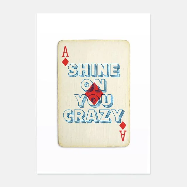 Crazy Diamond playing card print