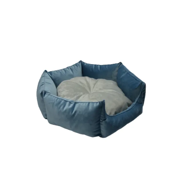 Hexagon Pet Bed Blue