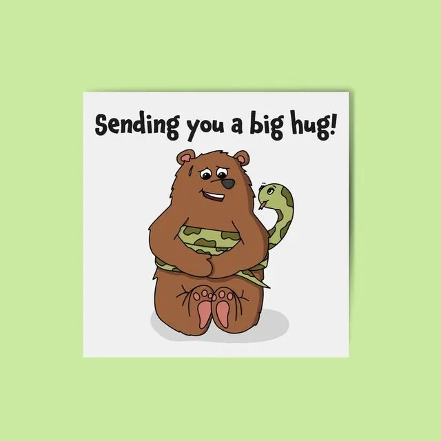 Bear Hug Thinking of you Card