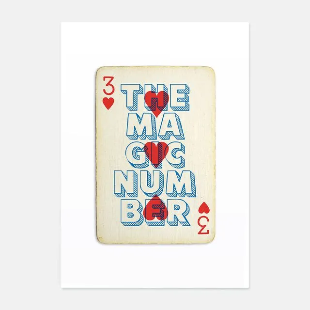 The Magic Number playing card print