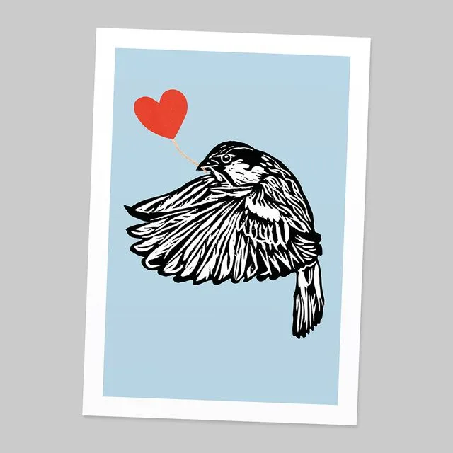 House Sparrow Feathered Friends art print