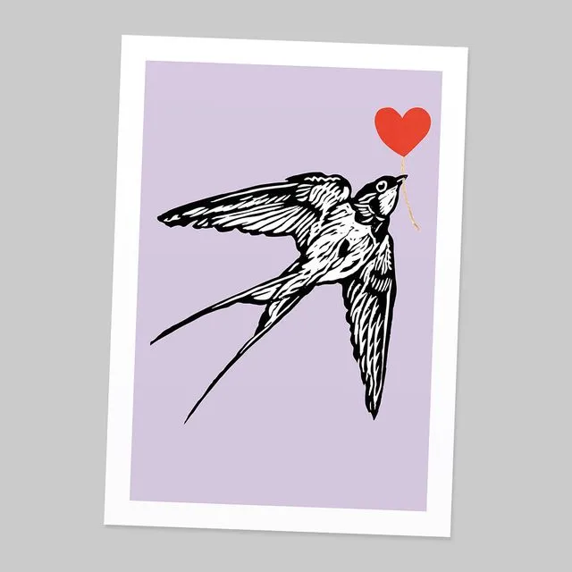 Swallow Feathered Friends art print