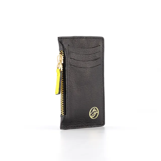 Rosita card / coin holder - Black Yellow