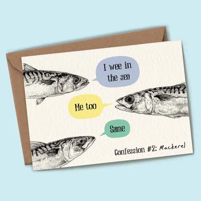 Mackerel Card - Everyday Card