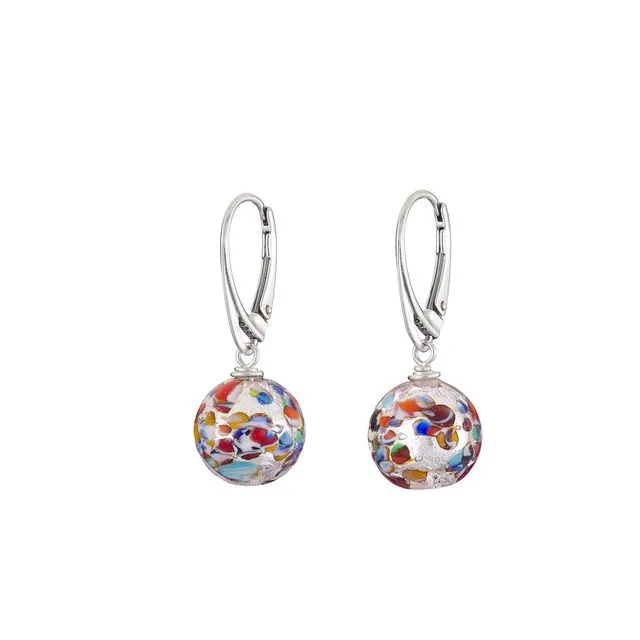 "Gala" round Murano glass earrings