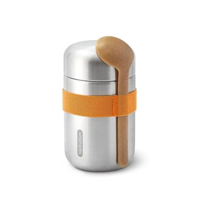 Insulated Flask - Leak Proof Stainless Steel Food Flask 400ml - Orange (Pack of 4)