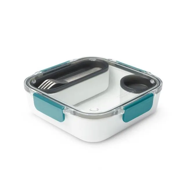 Lunch Box Original - Leak Proof Microwave-Safe Lunch Box Original with Fork 1L - Ocean (Pack of 4)