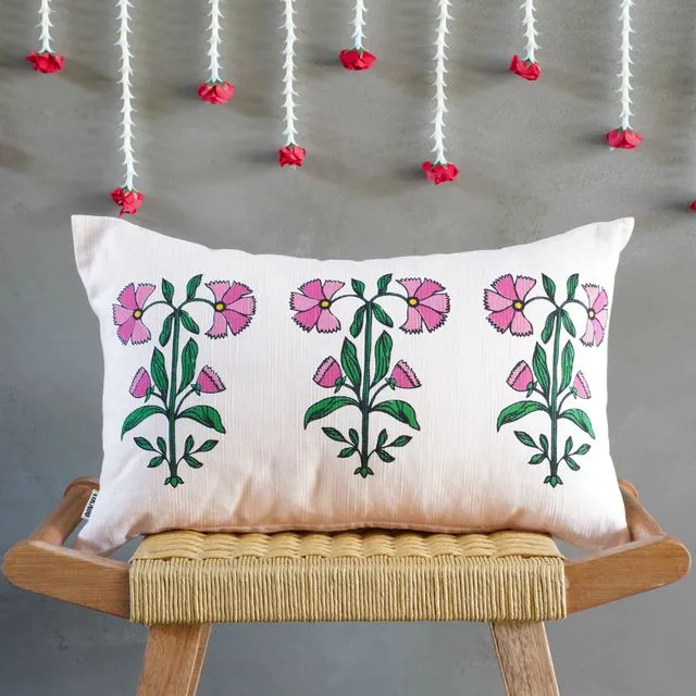 Nasrin Floral Pink Cushion Cover